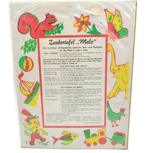 Vintage 50s German Collectible Toy Zaubertafel Malo Drawing Magic Board